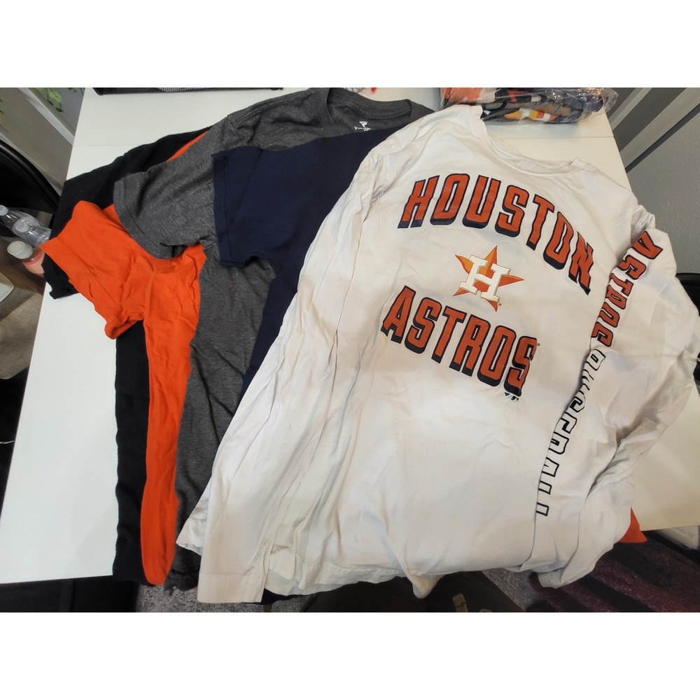 Houston Astros Shirt Bundle Lot 5 Mens Large 2022 World Series Space City Nike